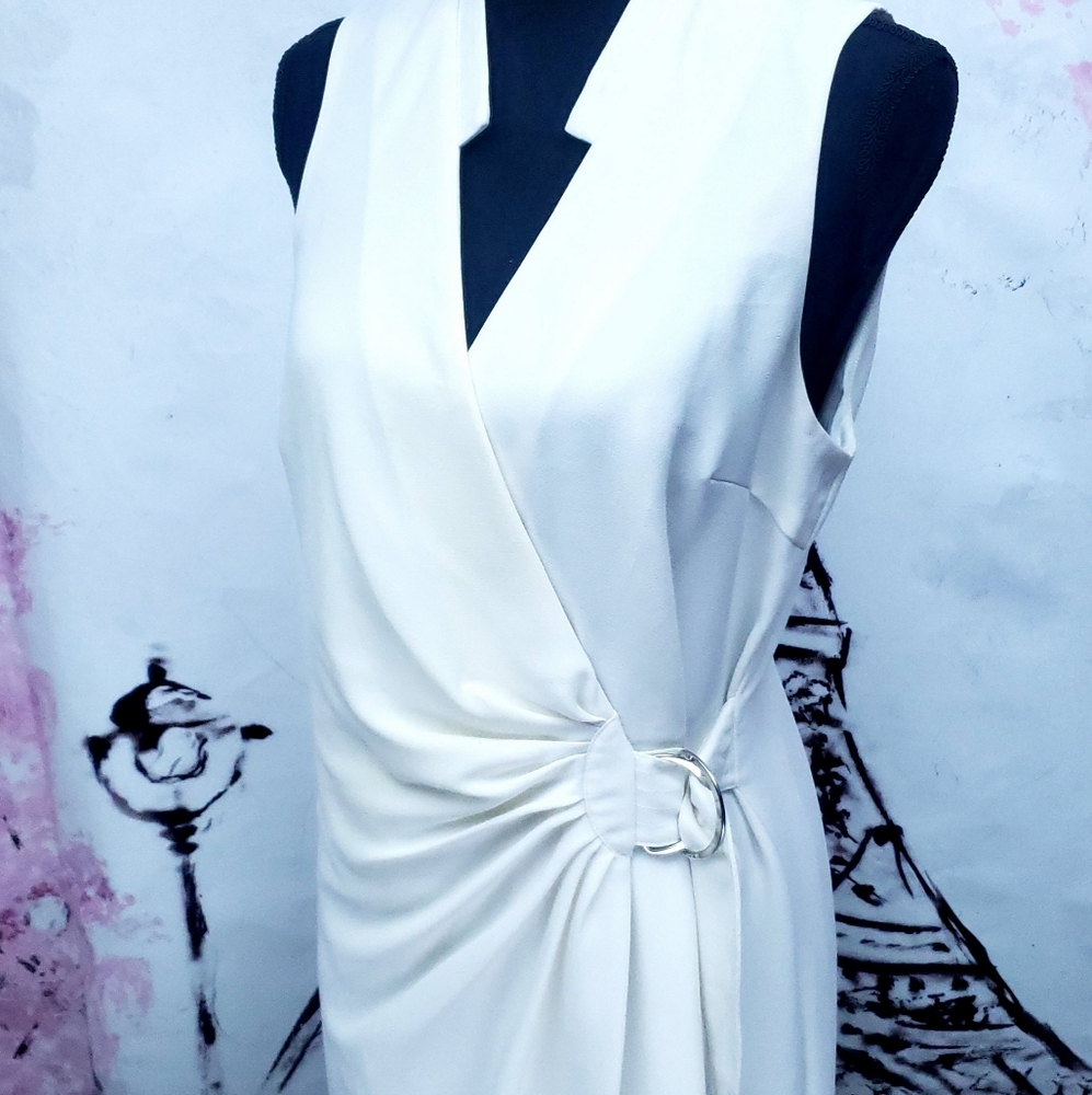 White H&M Wrap dress